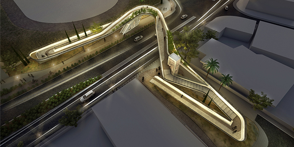 1st prize /// Pedestrian bridges, Paphos